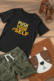 Premium Black Regular Fit Tshirt for Kids - 180 GSM Cotton | Fullmoon Styles