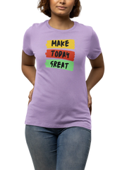 Premium Lavender Regular Fit Tshirt for Women - 180 GSM Cotton | Fullmoon Styles