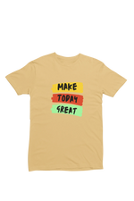 Premium Beige Regular Fit Tshirt for Men - 180 GSM Cotton | Fullmoon Styles