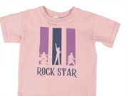 Baby Pink Regular Fit Tshirt - Rock Star Kids Regular Fit Tshirt 180 Design | Kids Fashion