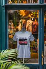 Gray Regular Fit Tshirt - Rock N Roll With Music Women Regular Fit Tshirt 180 Design | Women Fashion