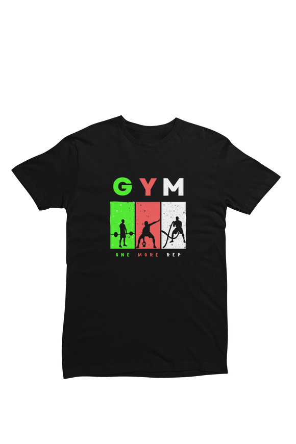 Men Regular Fit Tshirt - One More Rep Men Regular Fit Tshirt 180 Black | Fullmoon Styles