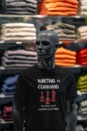 Black Regular Fit Tshirt - Waiting For Command Men Regular Fit Tshirt 180 Design | Men Fashion