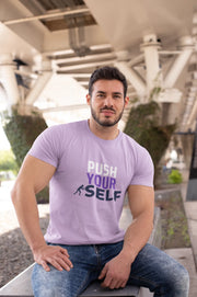 Comfortable Men Regular Fit Tshirt in Lavender - 180 GSM | Fullmoon Styles
