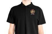 Comfortable Men Polo Shirt in Black - 220 GSM | Fullmoon Styles