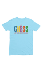 Men Regular Fit Tshirt - Chaos Checkmate Men Regular Fit Tshirt 180 Sky Blue | Fullmoon Styles