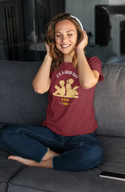 Comfortable Women Regular Fit Tshirt in Maroon - 180 GSM | Fullmoon Styles