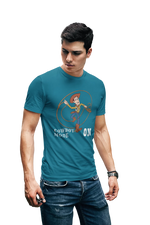 Woody Cowboy Mode On Men Oversized 240 Teal Blue Oversized - Premium Cotton Men Wear