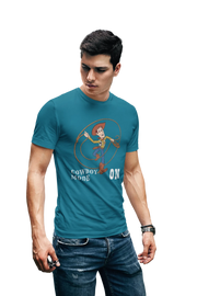 Woody Cowboy Mode On Men Oversized 240 Teal Blue Oversized - Premium Cotton Men Wear
