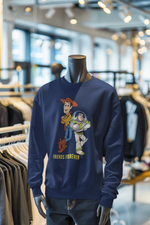 Woody And Buzz Friends Forever Men Regular Fit Sweatshirt 320 Navy Blue Regular Fit Sweatshirt - Premium Cotton Men Wear
