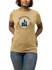 Women Regular Fit Tshirt - Think Strategically Women Regular Fit Tshirt 180 Beige | Fullmoon Styles