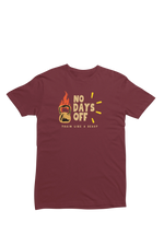Men Regular Fit Tshirt - No Days Off Men Regular Fit Tshirt 180 Maroon | Fullmoon Styles