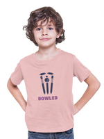 Bowled Kids Regular Fit Tshirt 180 Baby Pink Regular Fit Tshirt - Premium Cotton Kids Wear