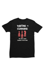 Men Regular Fit Tshirt - Waiting For Command Men Regular Fit Tshirt 180 Black | Fullmoon Styles