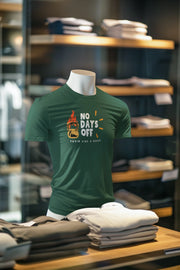 Bottle Green Regular Fit Tshirt - No Days Off Men Regular Fit Tshirt 180 Design | Men Fashion