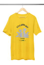 Yellow Regular Fit Tshirt - Good Day To Read Women Regular Fit Tshirt 180 Design | Women Fashion