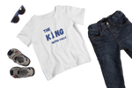 Kids Regular Fit Tshirt - King Never Falls Kids Regular Fit Tshirt 180 White | Fullmoon Styles