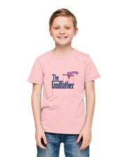 The Godfather Kids Regular Fit Tshirt 180 Baby Pink Regular Fit Tshirt - Premium Cotton Kids Wear