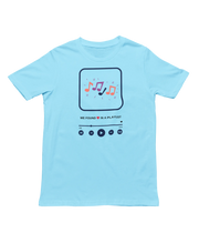 Sky Blue Regular Fit Tshirt - We Found Love In Playlist Women Regular Fit Tshirt 180 Design | Women Fashion