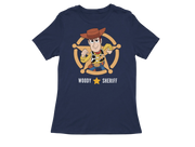 Women Regular Fit Tshirt - Toy Story Woody Sheriff Women Regular Fit Tshirt 180 Navy Blue | Fullmoon Styles