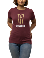 Bowled Women Regular Fit Tshirt 180 Maroon Regular Fit Tshirt - Premium Cotton Women Wear