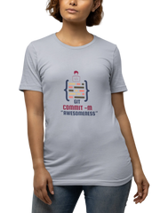 Comfortable Women Regular Fit Tshirt in Gray - 180 GSM | Fullmoon Styles