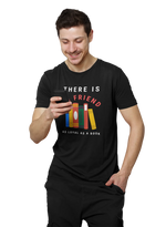 Comfortable Men Regular Fit Tshirt in Black - 180 GSM | Fullmoon Styles