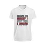 Men Regular Fit Tshirt - Rock N Roll With Music Men Regular Fit Tshirt 180 White | Fullmoon Styles