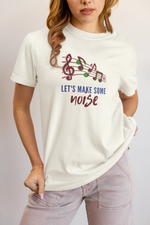 Lets Make Some Noise Women Oversized 210 Off White Oversized - Premium Cotton Women Wear