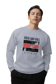 Comfortable Men Regular Fit Sweatshirt in Gray - 320 GSM | Fullmoon Styles