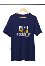 Premium Navy Blue Regular Fit Tshirt for Men - 180 GSM Cotton | Fullmoon Styles