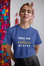 Comfortable Women Regular Fit Tshirt in Royal Blue - 180 GSM | Fullmoon Styles