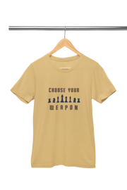 Premium Beige Regular Fit Tshirt for Women - 180 GSM Cotton | Fullmoon Styles