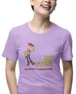 Toy Story Woody Women Oversized 210 Lavender Oversized - Premium Cotton Women Wear