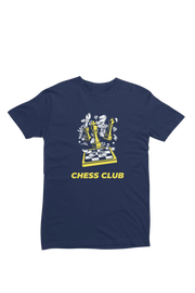 Men Regular Fit Tshirt - Chess Club Men Regular Fit Tshirt 180 Navy Blue | Fullmoon Styles