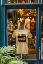 Beige Regular Fit Tshirt - Rock N Roll With Music Women Regular Fit Tshirt 180 Design | Women Fashion