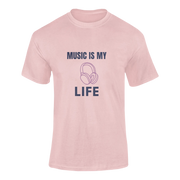 Music Is My Life Men Oversized 240 Baby Pink Oversized - Premium Cotton Men Wear