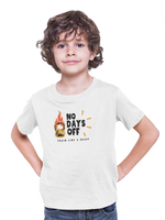 Comfortable Kids Regular Fit Tshirt in White - 180 GSM | Fullmoon Styles