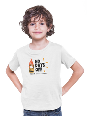 Comfortable Kids Regular Fit Tshirt in White - 180 GSM | Fullmoon Styles