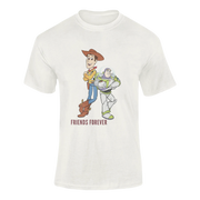 Woody And Buzz Friends Forever Men Oversized 210 Off White Oversized - Premium Cotton Men Wear