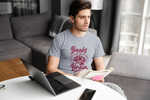Premium Gray Regular Fit Tshirt for Men - 180 GSM Cotton | Fullmoon Styles