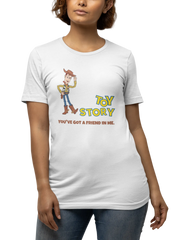 Toy Story Woody Women Oversized 240 White Oversized - Premium Cotton Women Wear