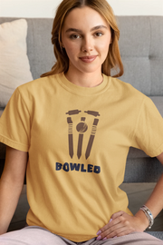 Comfortable Women Regular Fit Tshirt in Beige - 180 GSM | Fullmoon Styles