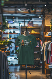 Bottle Green Regular Fit Tshirt - No Days Off Women Regular Fit Tshirt 180 Design | Women Fashion