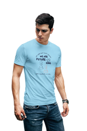 Sky Blue Regular Fit Tshirt - We Are Future Kings Men Regular Fit Tshirt 180 Design | Men Fashion