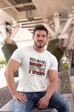 Rock N Roll With Music Men Oversized 240 White Oversized - Premium Cotton Men Wear