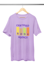 Men Regular Fit Tshirt - Certified Book Addict Men Regular Fit Tshirt 180 Lavender | Fullmoon Styles